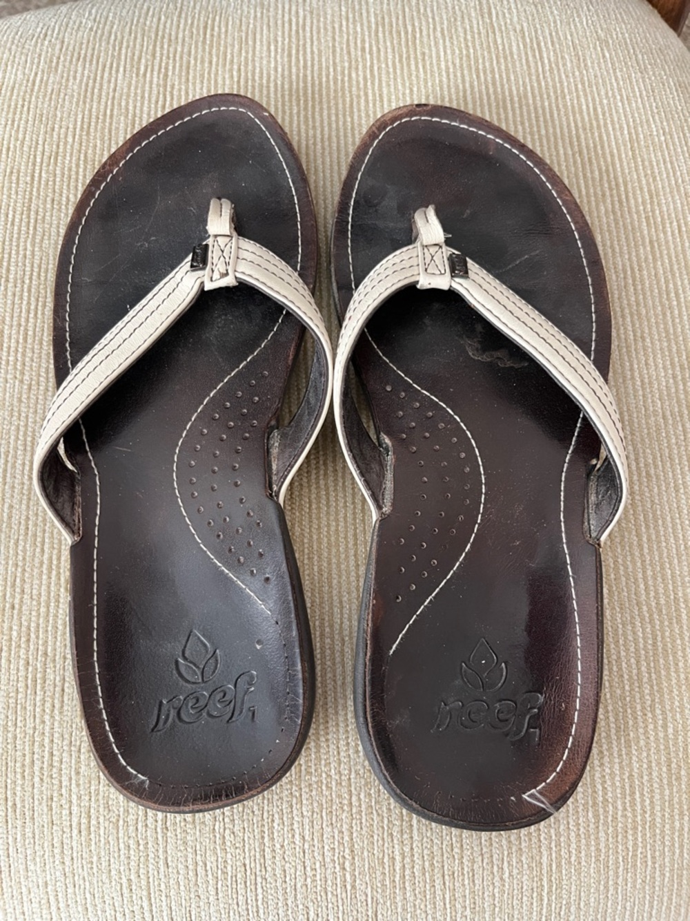 Reef leather flip-flops